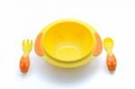 Baby Plastic Bowl Stock Photo