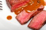 Green Peppercorn Beef Filet Mignon Stock Photo