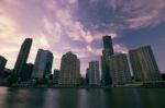 Brisbane, Australia - Saturday 16th December, 2017: View Of Brisbane City Skyscrapers And The Brisbane River On Saturday The 16th Of December 2017 Stock Photo