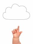 Cloud And Hand Stock Photo