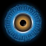 Abstract Technology Digital Circle Eye  Illustration Backg Stock Photo