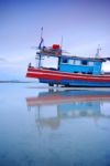 Thai Fishing Boat On Coast Stock Photo