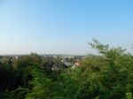 Mountain Panorama, Landscape And Buildings   Stock Photo