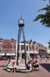 View Of The Modernistic Millennium Clock In Royal Tunbridge Well Stock Photo