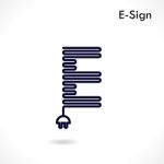 Creative E- Letter Icon Abstract Logo Design  Template Stock Photo