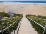 Stairs Down To The Beach Stock Photo