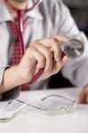 Male Doctor With Stethoscope Stock Photo