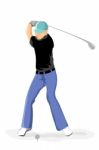 Golf Player Stock Photo