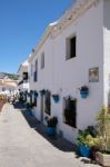 Mijas, Andalucia/spain - July 3 : Typical Street Scene In Mijas Stock Photo