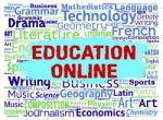 Education Online Represents Web Site And Learning Stock Photo