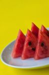 Watermelon Pieces Stock Photo