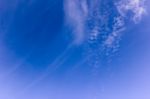 Blue Sky With Cloud Background Stock Photo