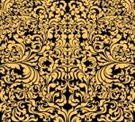 Gold Floral Art Pattern Stock Photo