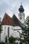 Exterior View Of The Parish Church Of St. Georgen Stock Photo