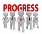 Progress Businessmen Shows Improvement Growth 3d Rendering Stock Photo