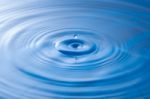 Water Drop Impact With Water Surface, Causing Rings On The Surface Stock Photo