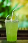 Italian Soda Kiwi Stock Photo