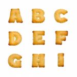 Alphabet Made Of Biscuits Stock Photo