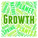 Growth Words Showing Cultivation Text And Growing Stock Photo