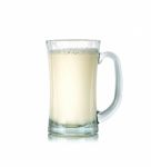 Glass Of Milk Isolated On The White Background Stock Photo