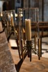 Candles In Ely Cathedral Stock Photo