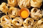 Fettuccine Pasta Italian Food Still Life Stock Photo