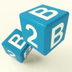 B2b Dice As Sign Of Business Stock Photo