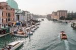 Cruising Down A Canal In Venice Stock Photo