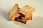 Four Slices Toast Stock Photo