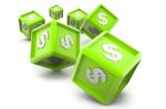 Dollar Currency Cubes Stock Photo