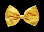 Gold Satin Gift Bow And Ribbon Stock Photo