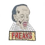 Zombie Freaks Cobwebs Drawing Stock Photo