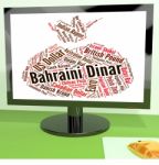 Bahraini Dinar Indicates Currency Exchange And Banknotes Stock Photo