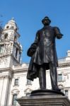 Statue Of Viscount Palmerston In Parliament Square Stock Photo