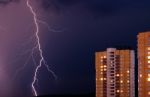 Thunderstorm In The City Stock Photo