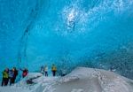 Crystal Ice Cave Near Jokulsarlon Stock Photo