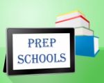 Prep Schools Shows Tablets Educating And Paying Stock Photo