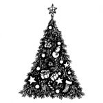 Grunge Christmas Tree Stock Photo