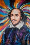 Painting Of Shakespeare On A Wall In London Stock Photo