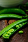 Hearthy Fresh Green Peas Stock Photo