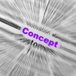 Concept Sphere Definition Displays Innovation Invention Or Ideas Stock Photo