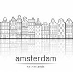 Amsterdam Houses Style Netherlands Stock Photo