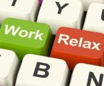 Work Relax Keys Stock Photo