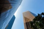 Financial District Of Los Angeles Stock Photo