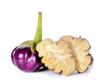 Eggplant Isolated On A White Background Stock Photo