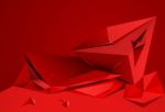 Abstract Shape Red Color Stock Photo