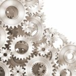 3d Rendering Gears Background Stock Photo