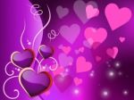 Background Hearts Represents Valentines Day And Backdrop Stock Photo