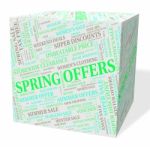 Spring Offers Indicates Discount Season And Promotional Stock Photo