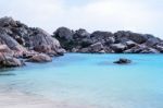 Purple Sea In Sardinia Stock Photo